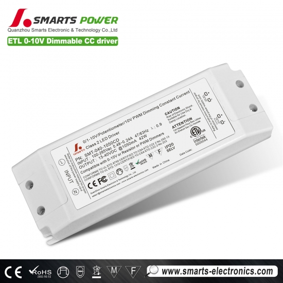 Pilote led dimmable 1050ma 42w 0-10v / pwm