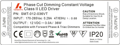 12V triac dimmable power supply