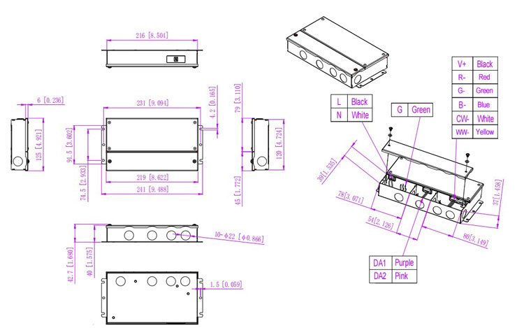 Alimentation dimmable DALI-2 96W