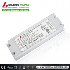  ETL listed Triac Dimmable 24v 48w led driver