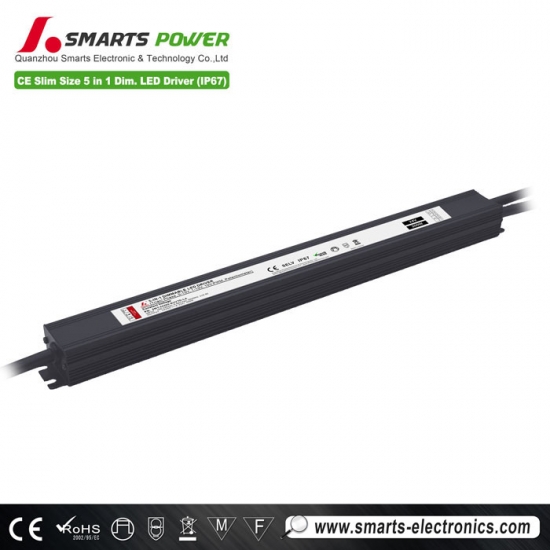 Pilote LED 5 en 1 étanche à tension constante 200 W avec variateur d'intensité 24 V