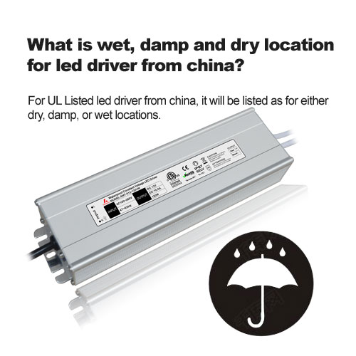 Qu'est-ce que l'emplacement humide, humide et sec pour le pilote à LED de Chine? 