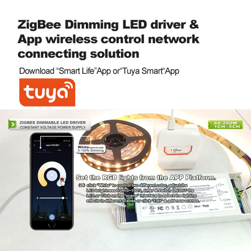  Zigbee Pilote à LED de gradation & App Solution de connexion réseau de contrôle sans fil