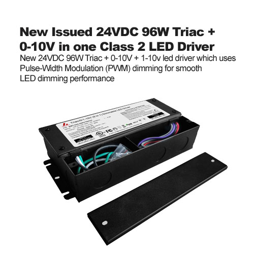 De nouvelles 24V 96W Triac + 0-10V dans une seule Classe 2 le Conducteur de LED