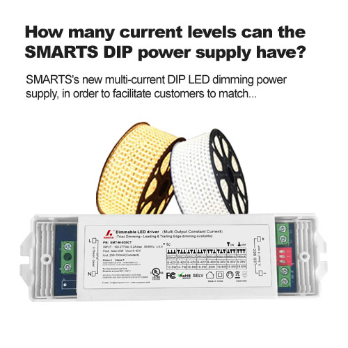 Combien de niveaux de courant l'alimentation SMARTS DIP peut-elle avoir ?